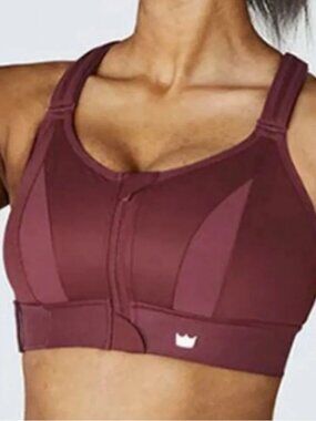 Shefit Maroon/Burgundy Ultimate Sports Bra Moisture Wicking Fabric Breathable L